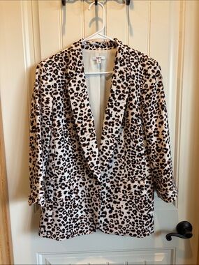 LOFT Leopard Print Blazer in Cream, Tan & Black